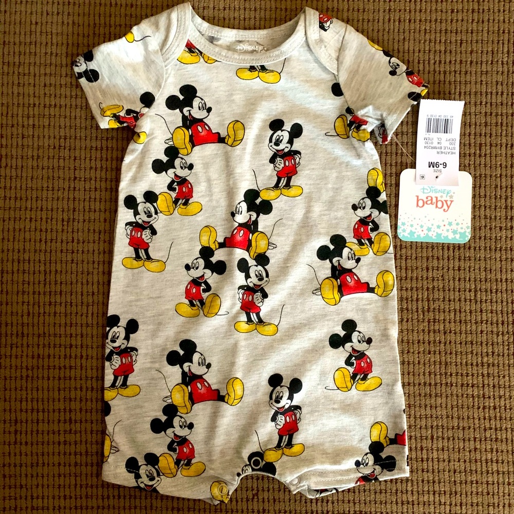 New Mickey Mouse short sleeve romper